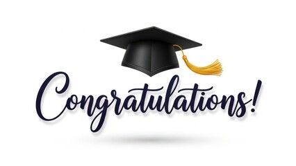 Congratulations to the graduate with black cap and gold tassel