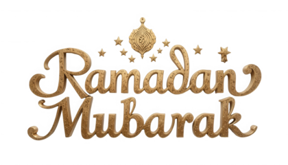 Elegant Ramadan Mubarak greeting with gold design elements