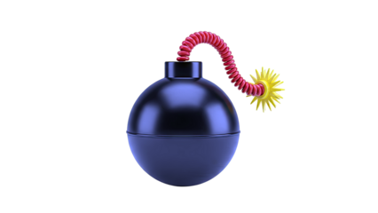 Cartoon Bomb with Fuse