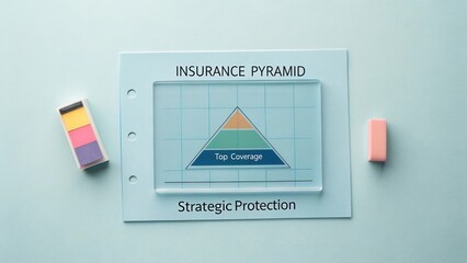Insurance Pyramid Model Demonstrating Levels of Coverage and Strategic Protection for Risk Management