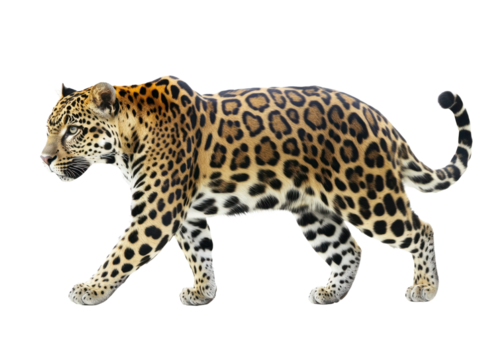 Leopard walking isolated on transparent background - Powered by Adobe
