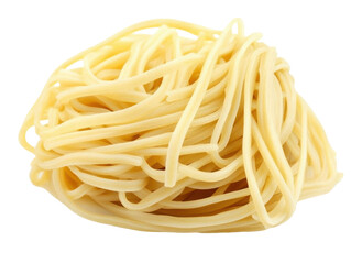 Pile of plain cooked spaghetti noodles