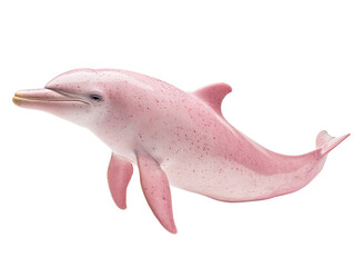 Pink Dolphin Isolated on Transparent Background