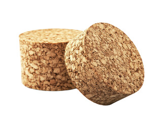 Two Round Natural Cork Stoppers
