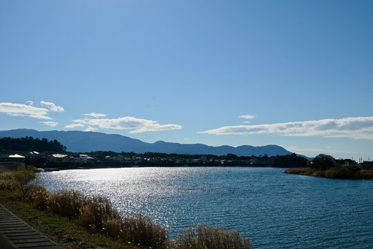 Kano River in Numazu City, Shizuoka prefecture, Japan