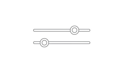 Two horizontal sliders with circular handles for adjusting settings or volume, depicting concepts of control, balance, and customization