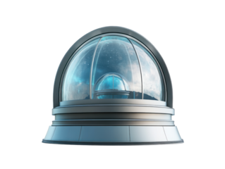 Futuristic Glass Observatory Dome Isolated