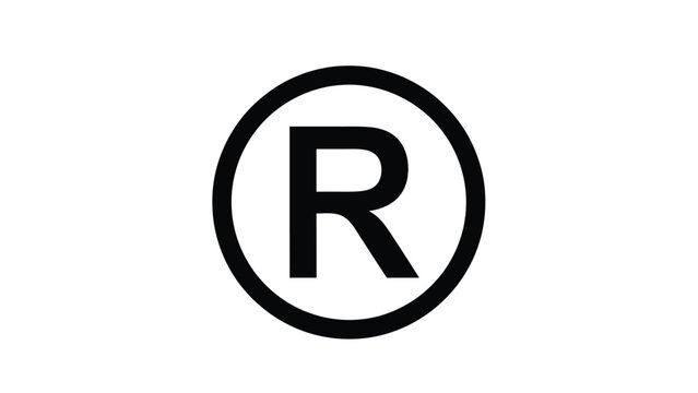 Registered trademark symbol R enclosed in a circle signifies legal protection for intellectual property on a white background.