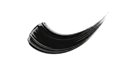 Black Mascara Swatch on White Background