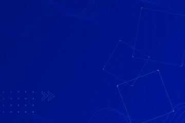 Abstract blue modern digital technology background with geometric shapes and lines.