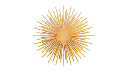 Abstract Yellow Starburst Design