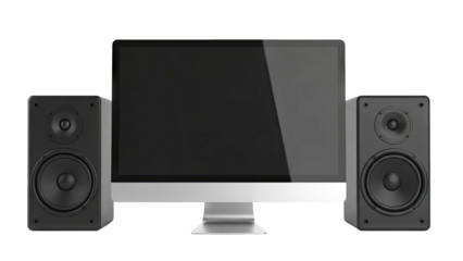 Computer Monitor with Two Speakers