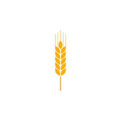 Golden wheat stalk illustration a simple agricultural emblem on transparent background