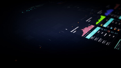 Dynamic data visuals for business info graphics, animated charts, and data-driven insights for a business meeting mock-up. Explore the world of trading, stock exchanges, and crypto