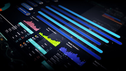 Dynamic data visuals for business info graphics, animated charts, and data-driven insights for a business meeting mock-up. Explore the world of trading, stock exchanges, and crypto