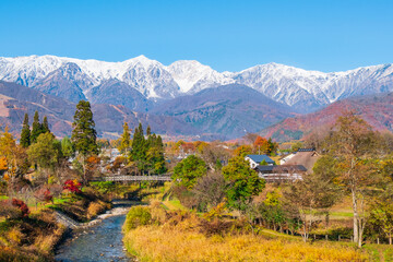 白馬村　秋　大出公園