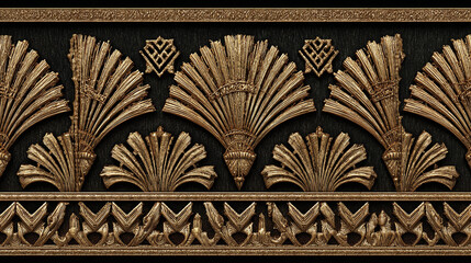 An ornate decorative border with intricate gilded details, perfect for adding a touch of elegance to any design