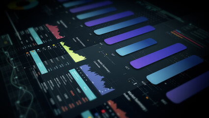 Dynamic data visuals for business info graphics, animated charts, and data-driven insights for a business meeting mock-up. Explore the world of trading, stock exchanges, and crypto