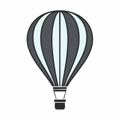 Fototapeta premium Illustration of a hot air balloon against a white background in vector format