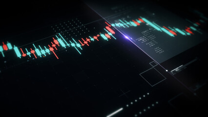 Dynamic data visuals for business info graphics, animated charts, and data-driven insights for a business meeting mock-up. Explore the world of trading, stock exchanges, and crypto