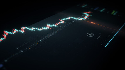Dynamic data visuals for business info graphics, animated charts, and data-driven insights for a business meeting mock-up. Explore the world of trading, stock exchanges, and crypto