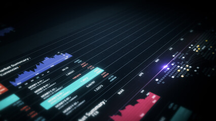 Dynamic data visuals for business info graphics, animated charts, and data-driven insights for a business meeting mock-up. Explore the world of trading, stock exchanges, and crypto