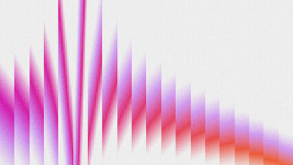 Symmetrical vertical beams in purple-pink and orange gradients on a white textured background. Abstract design with grainy noise, ideal for tech visuals, branding, or creative backdrops.