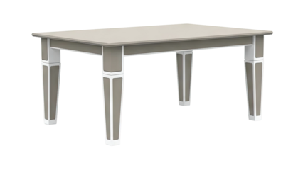 Rectangular Dining Table with Decorative Tapered Legs