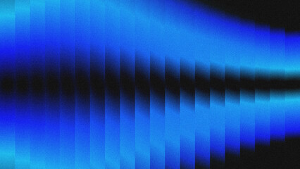 Symmetrical abstract pattern with vertical bars in blue and black gradient. Grainy texture evokes wave interference or digital signal&mdash;ideal for tech, science, or creative backgrounds.