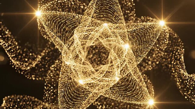 Golden particle wave pattern