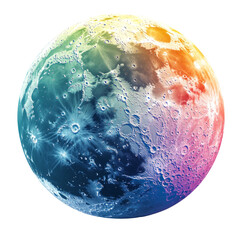 Colorful Moon Surface