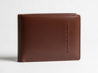 Elegant brown leather wallet with minimalist design
