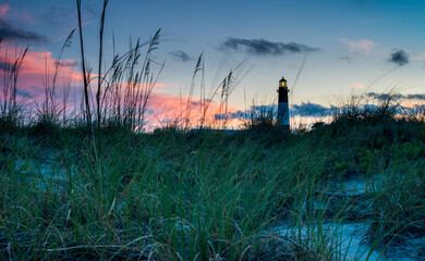 Tybee Island, Georgia lighthouse at sunset © Aaron