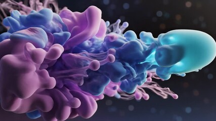 Colorful abstract molecular structures - Powered by Adobe