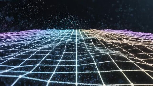 neon geometric explosion