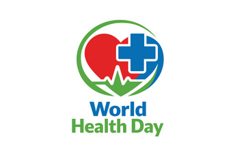 Fototapeta premium Minimal Wellness Symbol for World Health Day