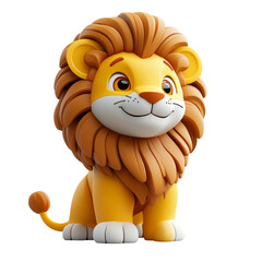 Adorable Cartoon Lion Character. Perfect For Kids Designs, Educational Resources, And Playful Branding.