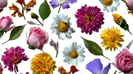 a seamless pattern of flowers