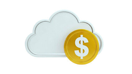 Cloud with Dollar Coin Icon
