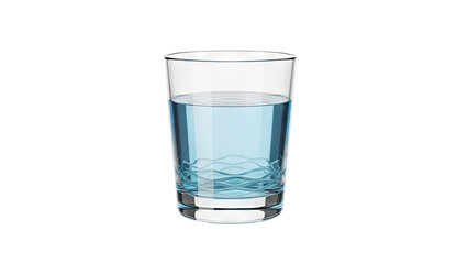 Glass of blue liquid with ripples