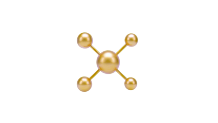 Golden Molecule Model