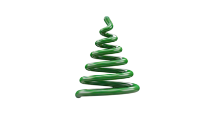 Green Spiral Christmas Tree Sculpture