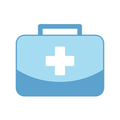 Obraz premium A medical suitcase or first aid kit with a white cross for emergencies