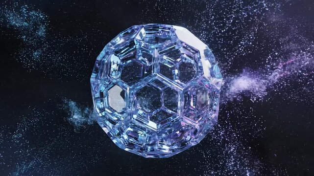 Abstract Gemstone Crystal Formation
