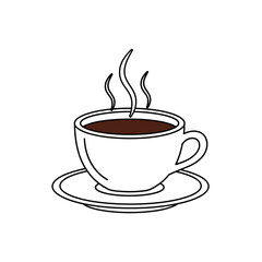 Obraz premium Steaming Coffee Cup Illustration