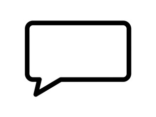 Fototapeta premium Simple black speech bubble icon symbolizing communication or messaging