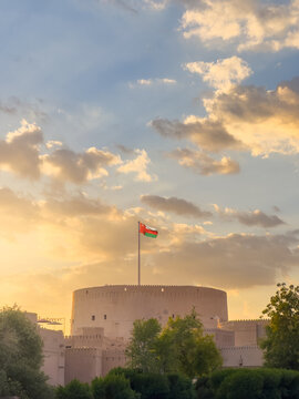Nizwa fort, and market in Oman