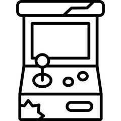 Arcade Games Machine icon in Line Style