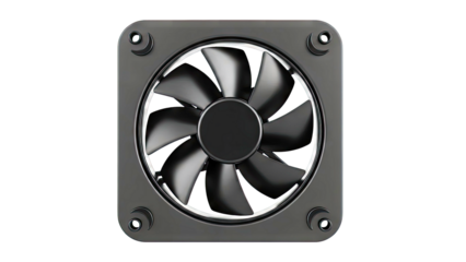 Black computer fan