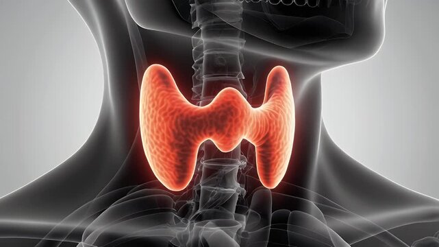 Thyroid Gland Anatomy Visualization: Medical Animation of Human Endocrine System
